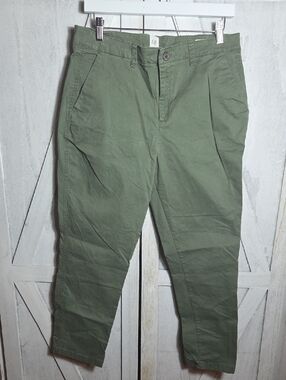 GAP Green Girlfriend Khaki Pants Size 12